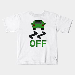 Green Pixelated Car Kids T-Shirt